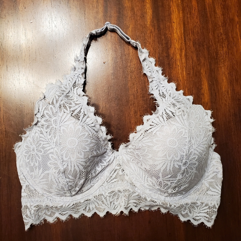 Victoria's Secret PINK bra grey Large fits a D cup